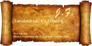 Jandaurek Filibert névjegykártya
